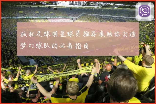 疯狂足球明星球员推荐表助你打造梦幻球队的必备指南